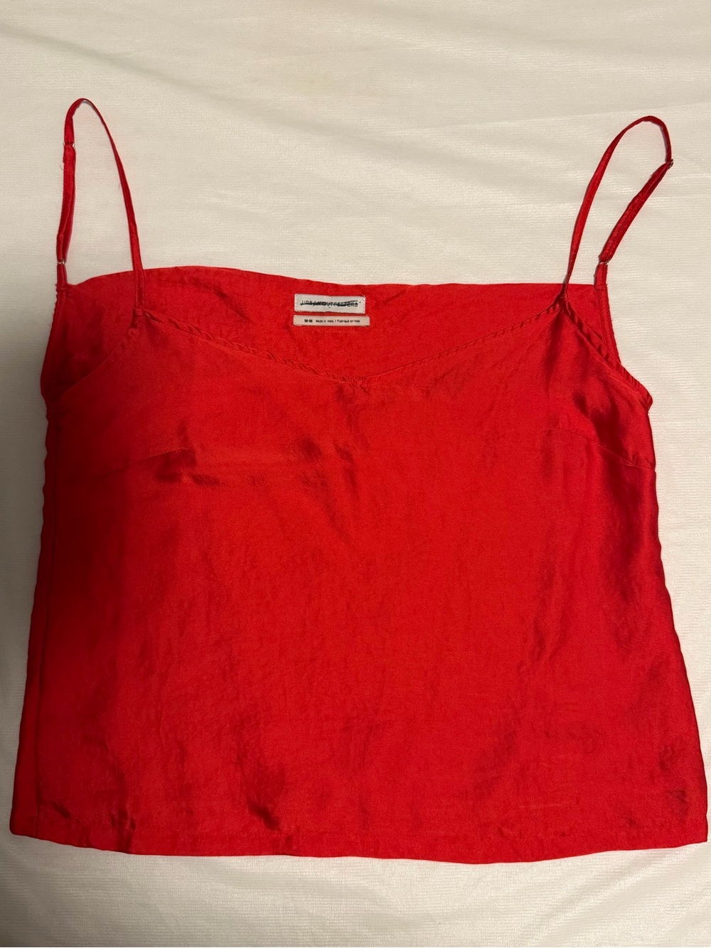 Urban Outfitters Red Satin Spaghetti Strap Camisole NWOT